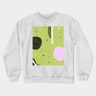 Grass Green Abstract Art Crewneck Sweatshirt